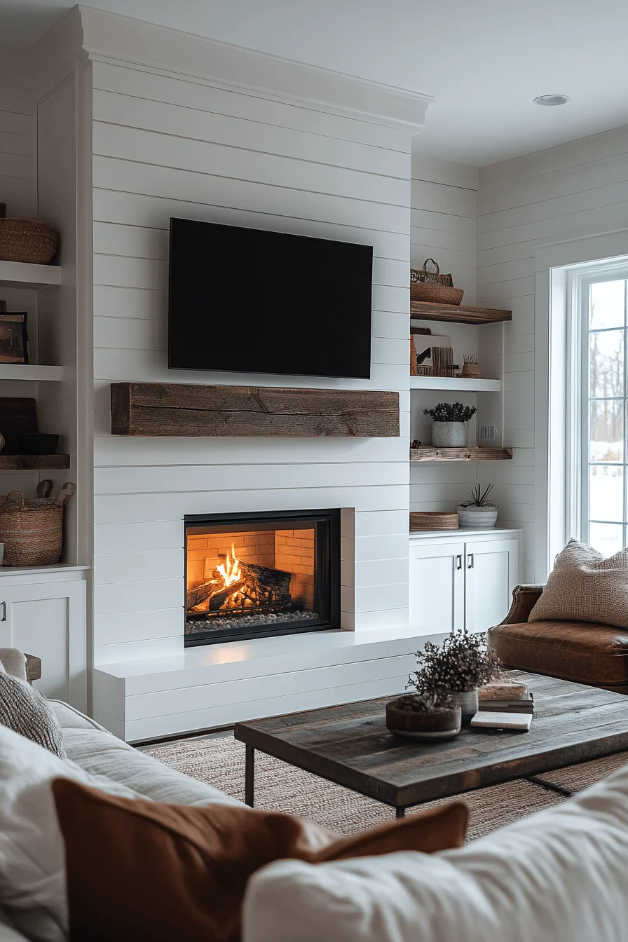 modern farmhouse fireplace