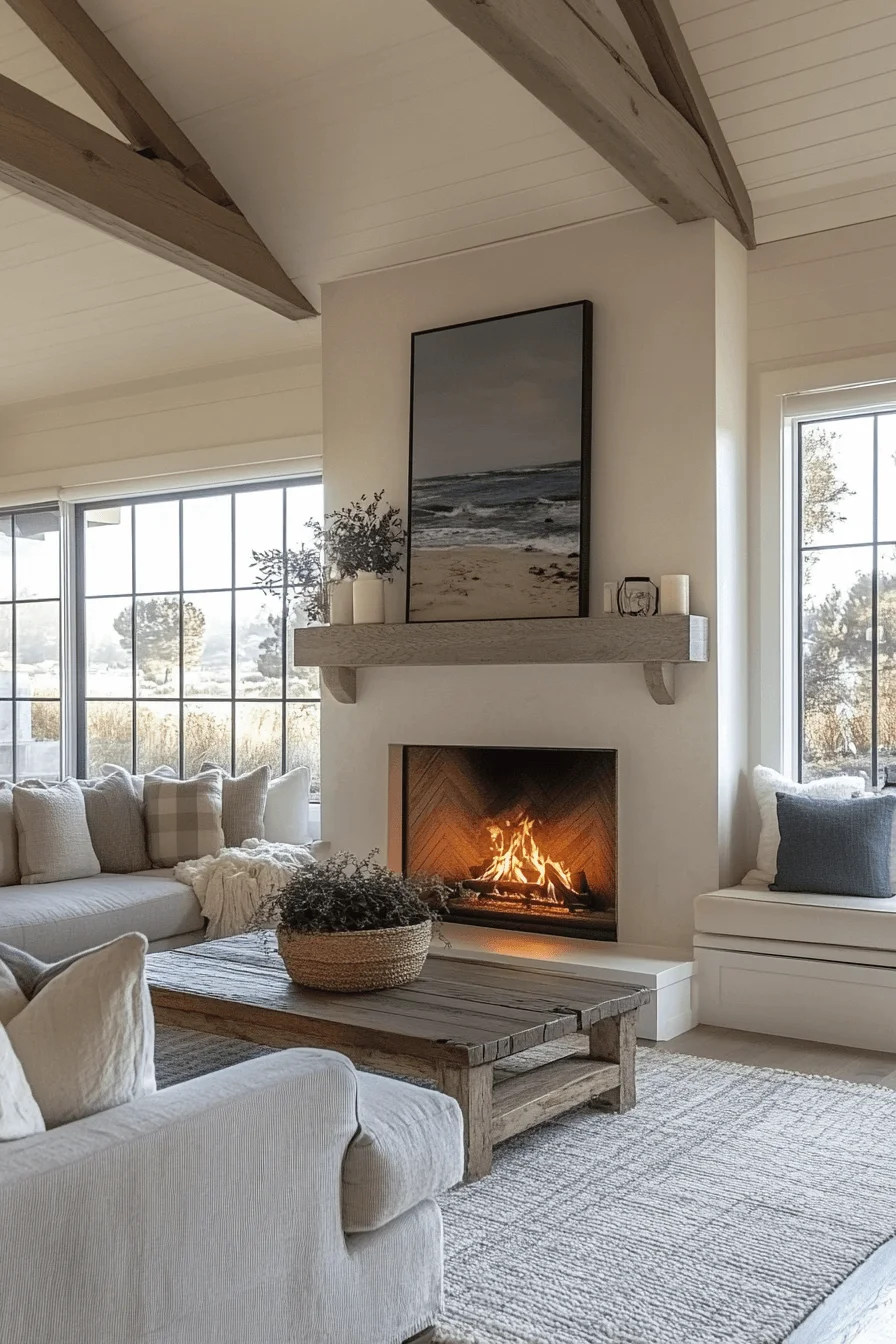 modern farmhouse fireplace