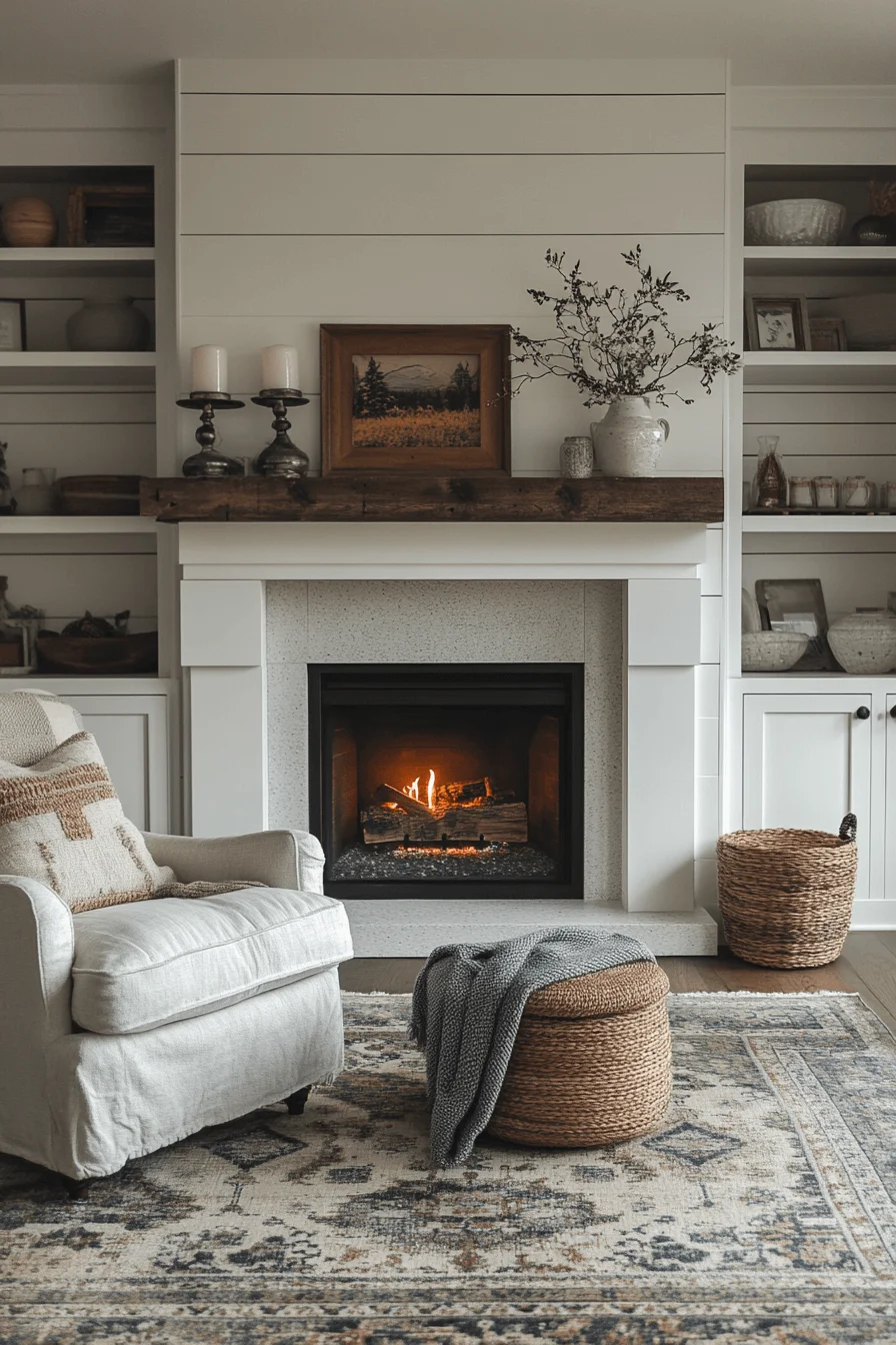 modern farmhouse fireplace