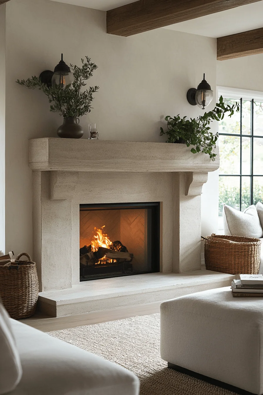 modern farmhouse fireplace