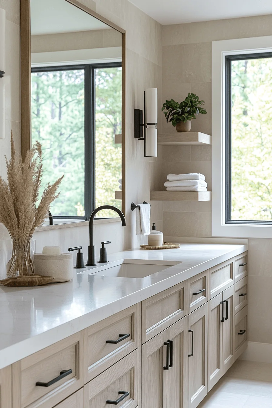 modern farmhouse master bath