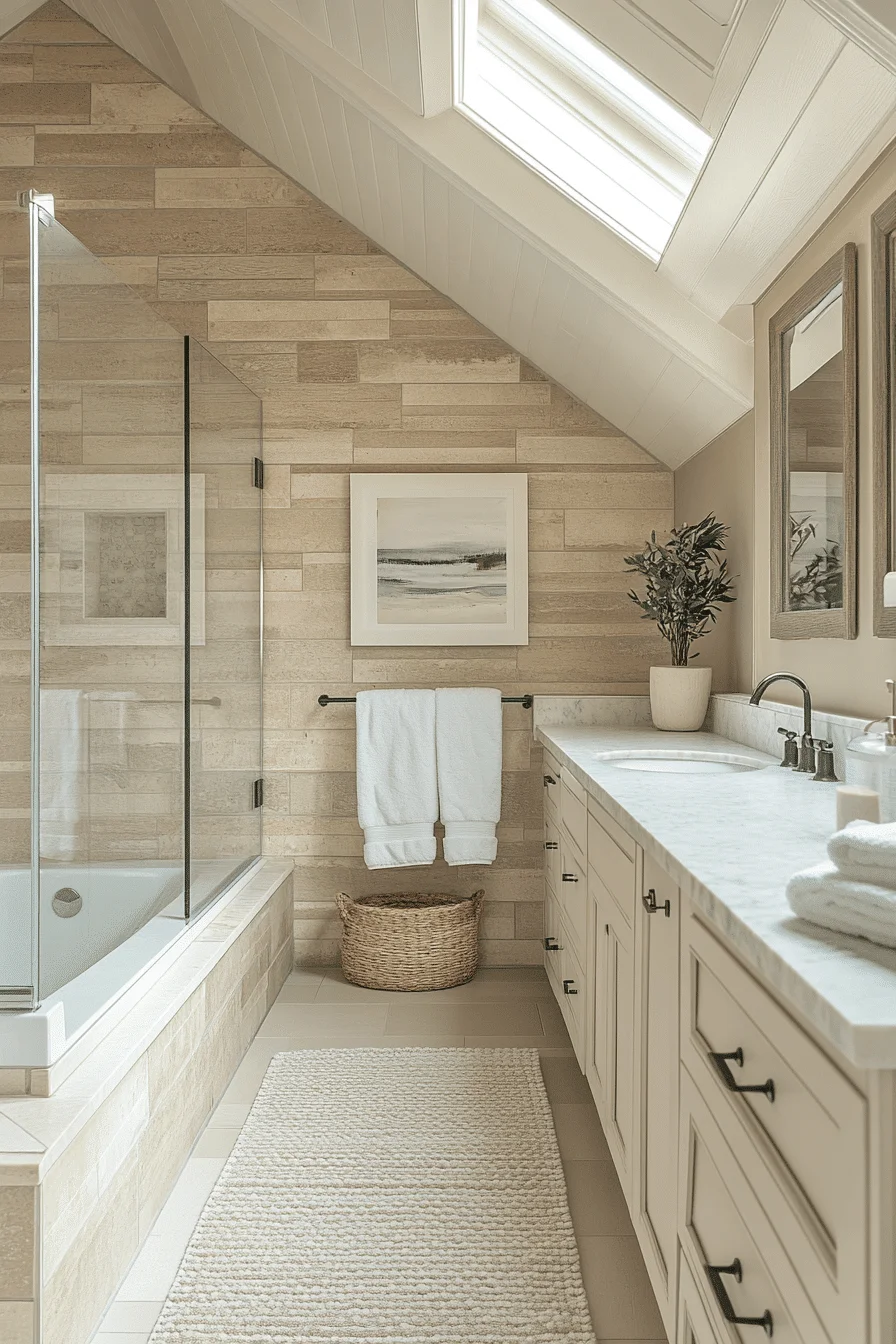 modern farmhouse master bath