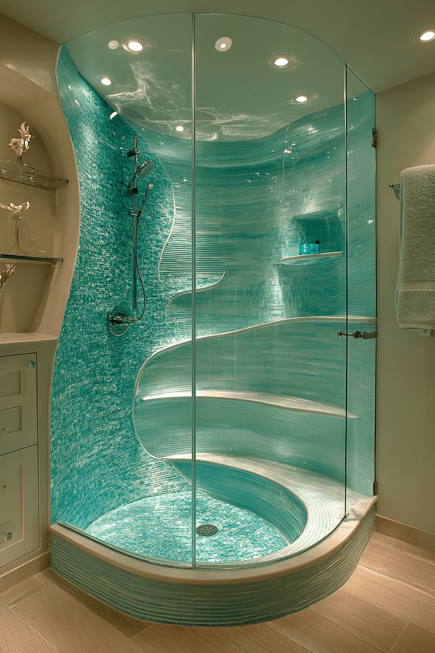 coastal bathroom shower ideas