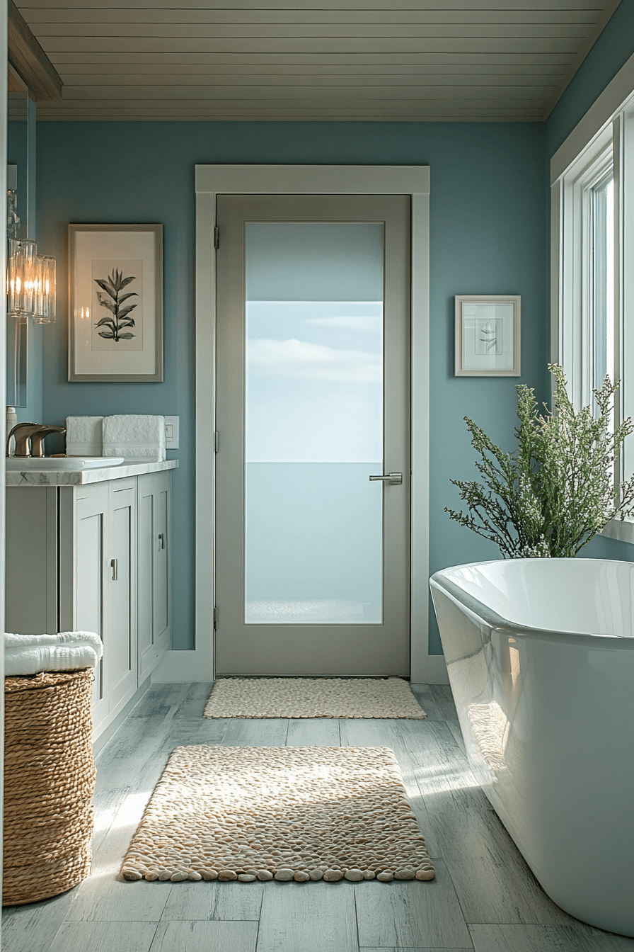 coastal bathroom shower ideas
