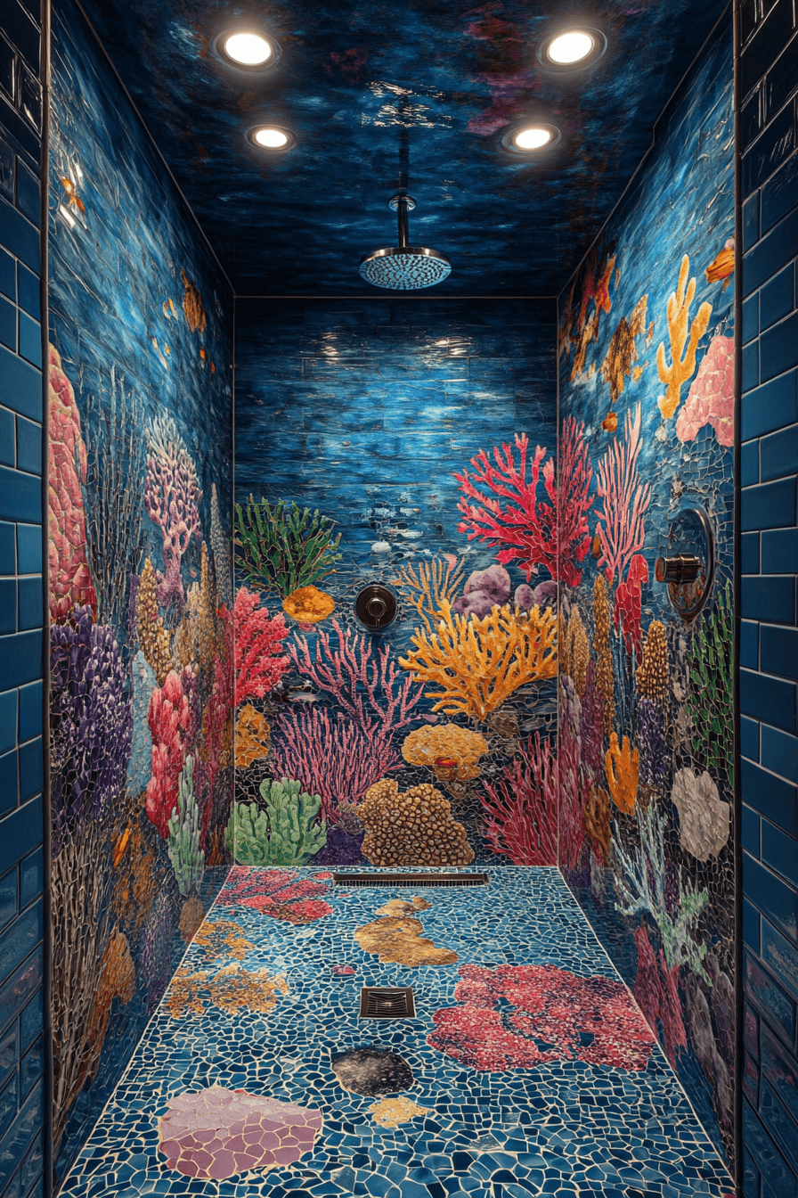 coastal bathroom shower ideas