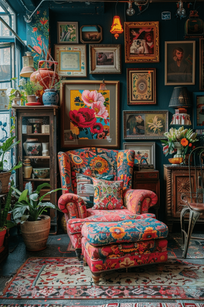 Vintage Boho Collector's Space