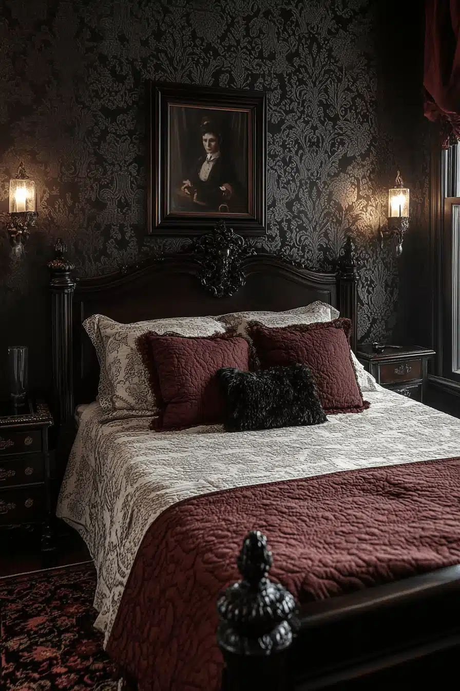dark victorian bedroom