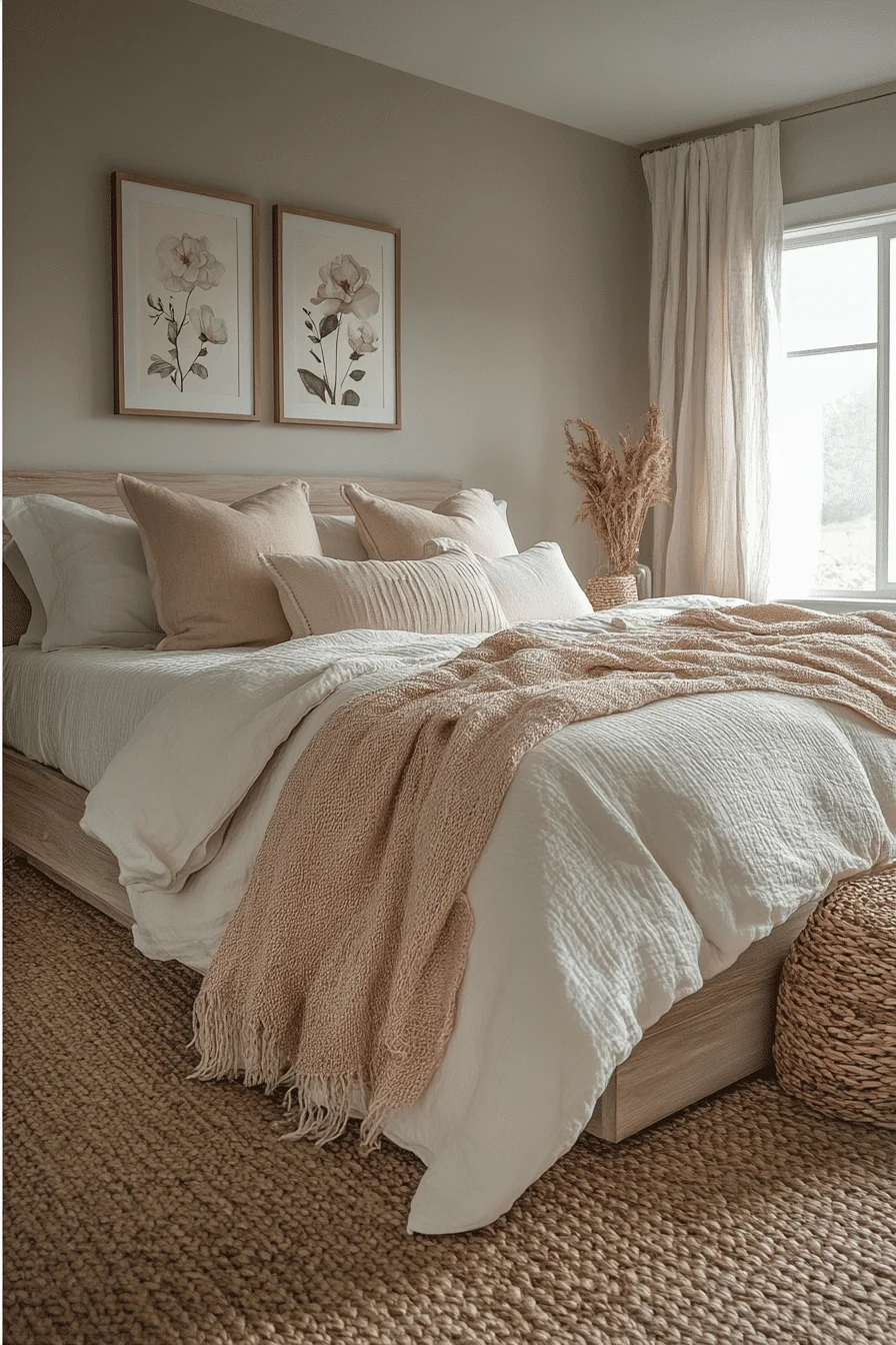 modern feminine bedroom