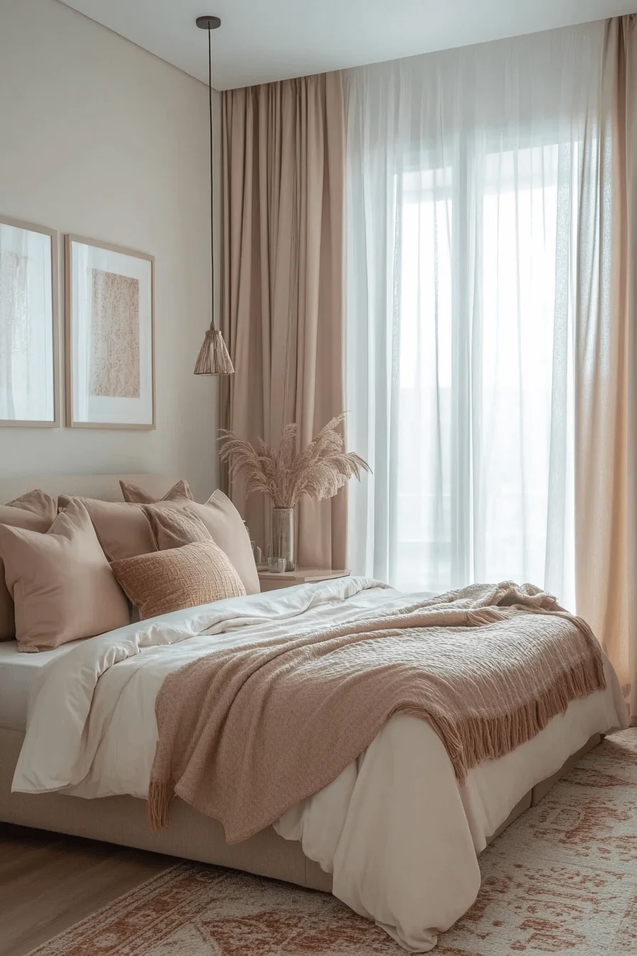 modern feminine bedroom