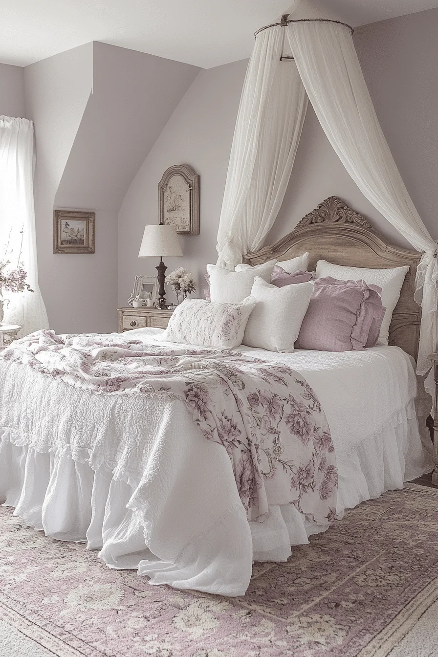 modern feminine bedroom