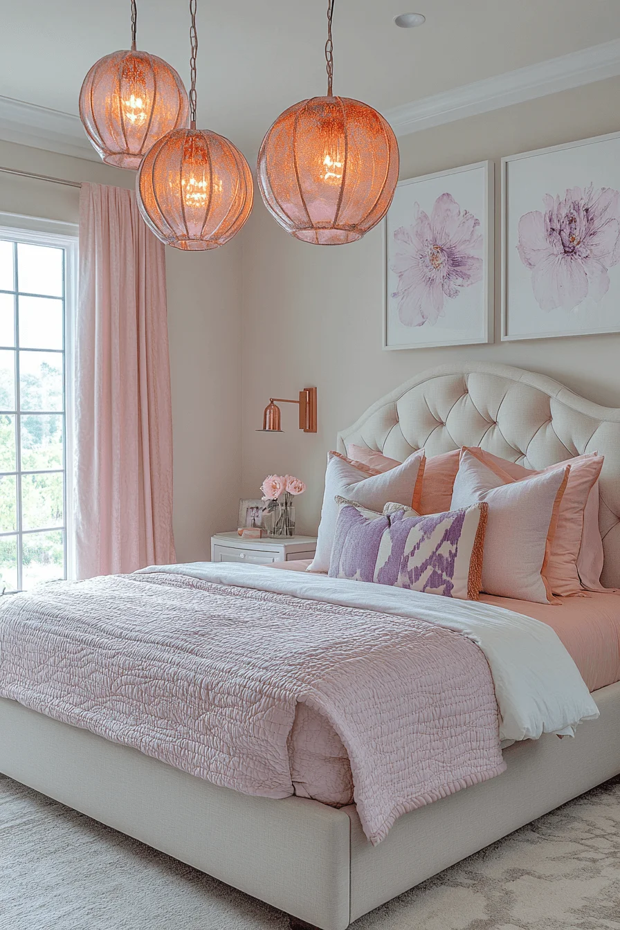 modern feminine bedroom