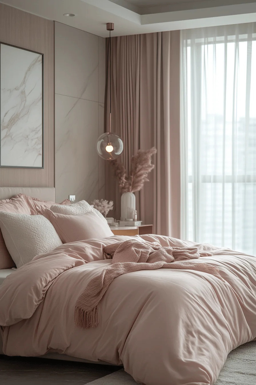 modern feminine bedroom