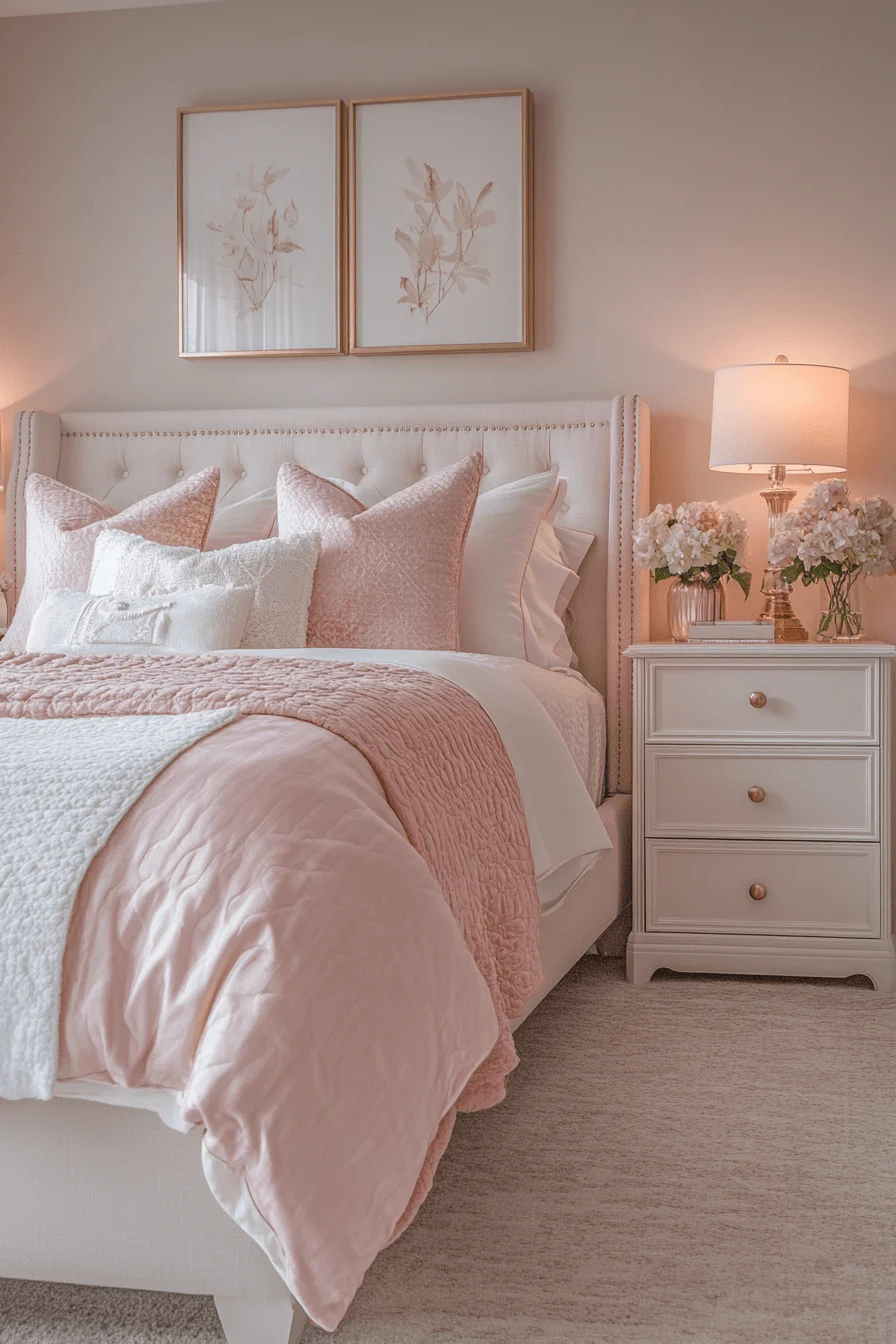 modern feminine bedroom