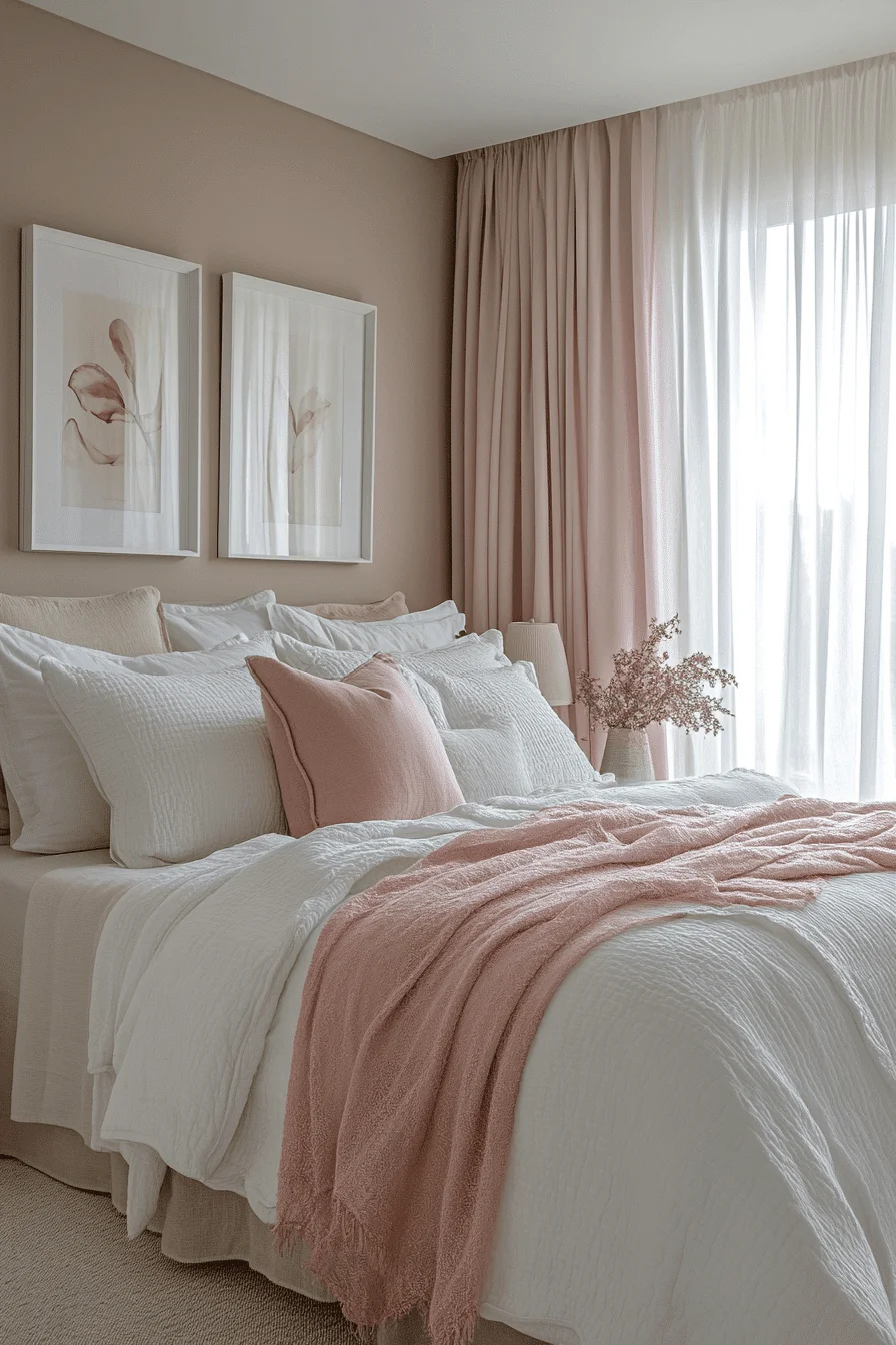 modern feminine bedroom