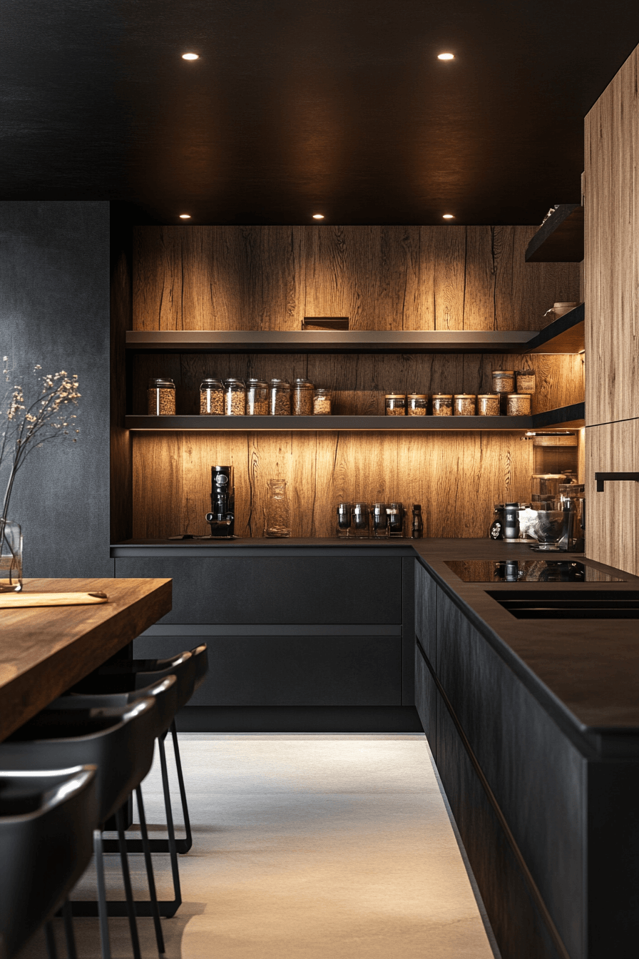 artisanal wood grain kitchen