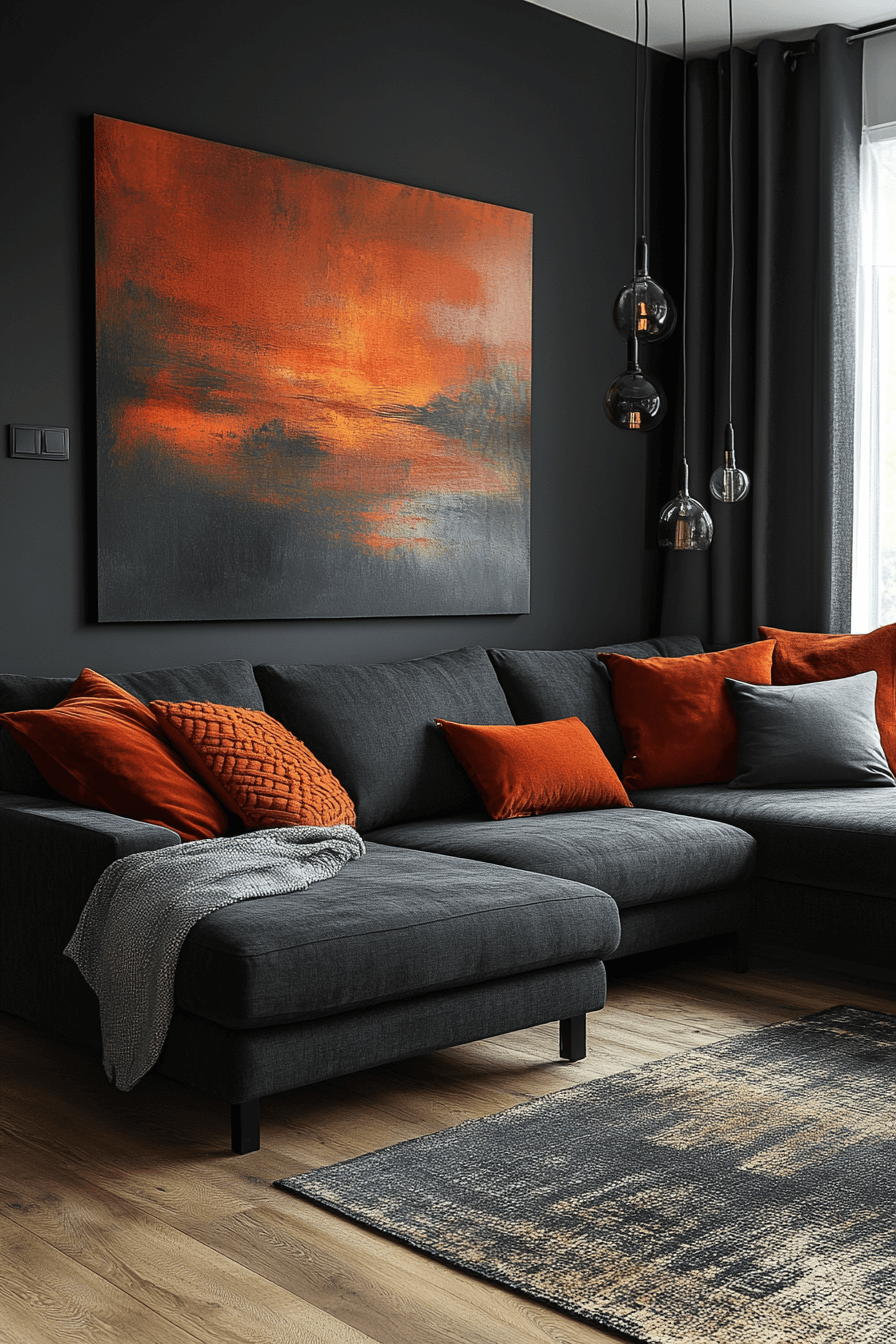29 Dark Gray Couch Living Room Inspirations That Feel Rich and Refined dark gray couch living room