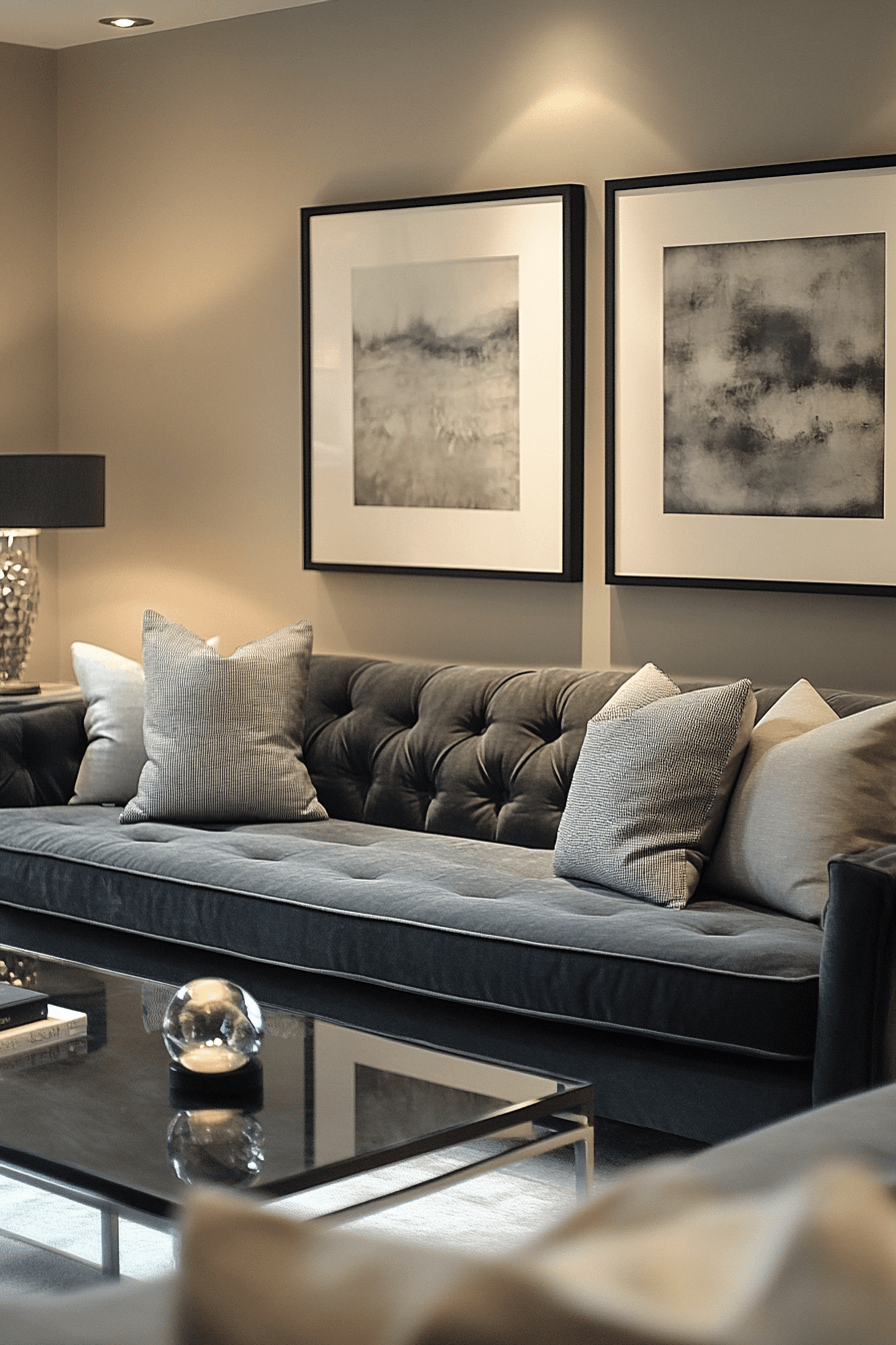29 Dark Gray Couch Living Room Inspirations That Feel Rich and Refined dark gray couch living room