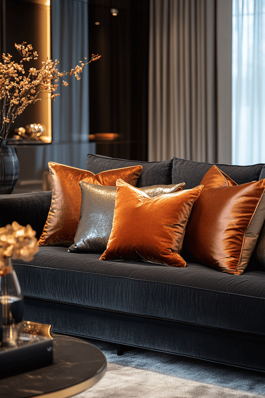 29 Dark Gray Couch Living Room Inspirations That Feel Rich and Refined dark gray couch living room