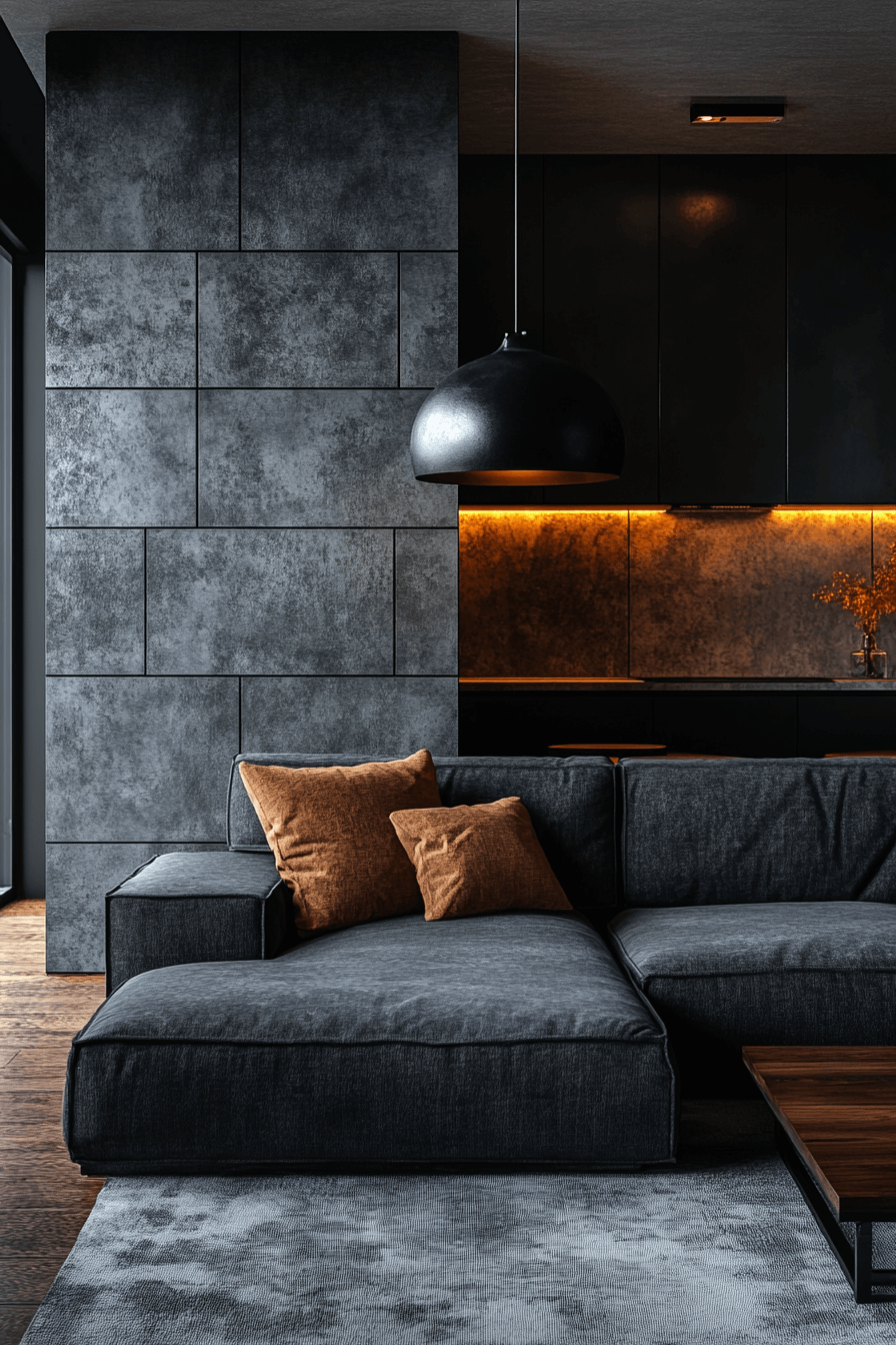 29 Dark Gray Couch Living Room Inspirations That Feel Rich and Refined dark gray couch living room