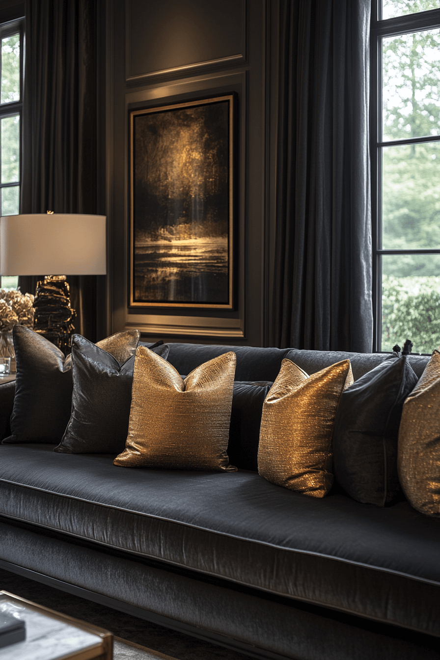 29 Dark Gray Couch Living Room Inspirations That Feel Rich and Refined dark gray couch living room