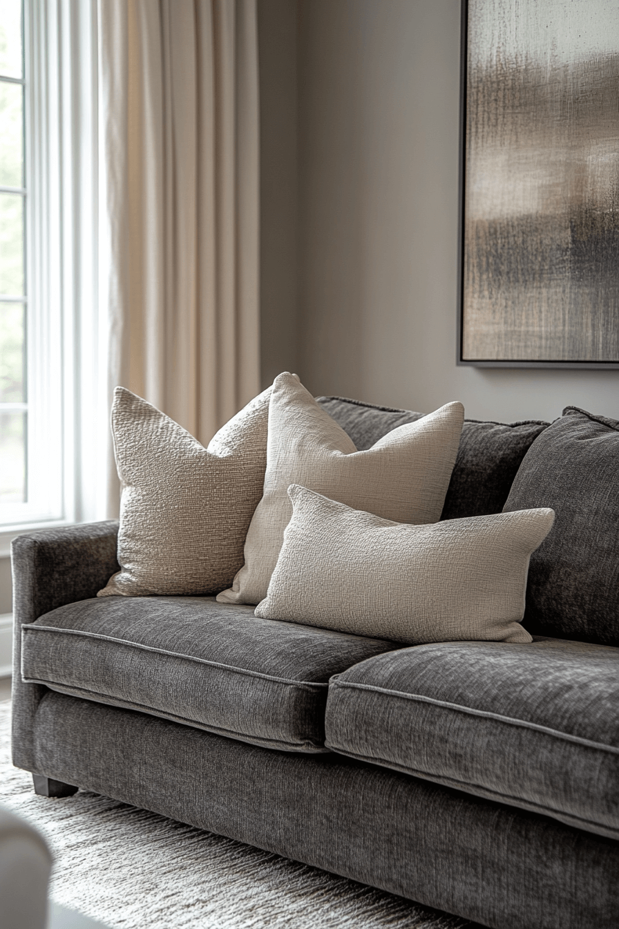 29 Dark Gray Couch Living Room Inspirations That Feel Rich and Refined dark gray couch living room