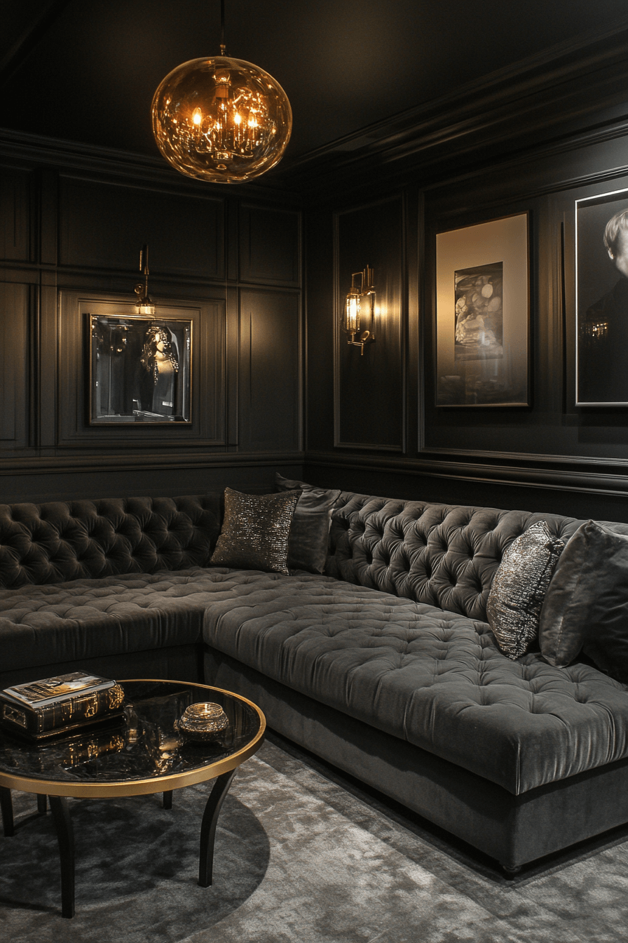 29 Dark Gray Couch Living Room Inspirations That Feel Rich and Refined dark gray couch living room