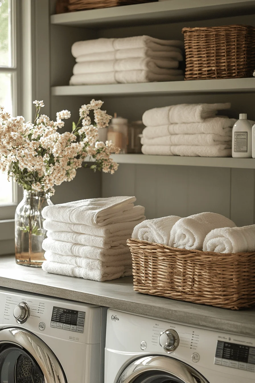 clean lines cottage laundry room