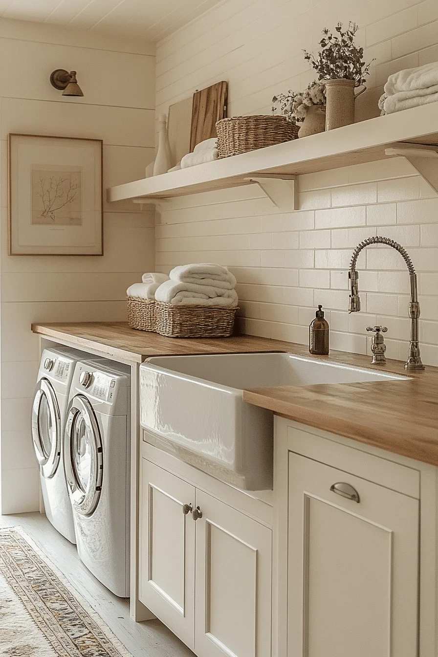 simple cottage laundry room