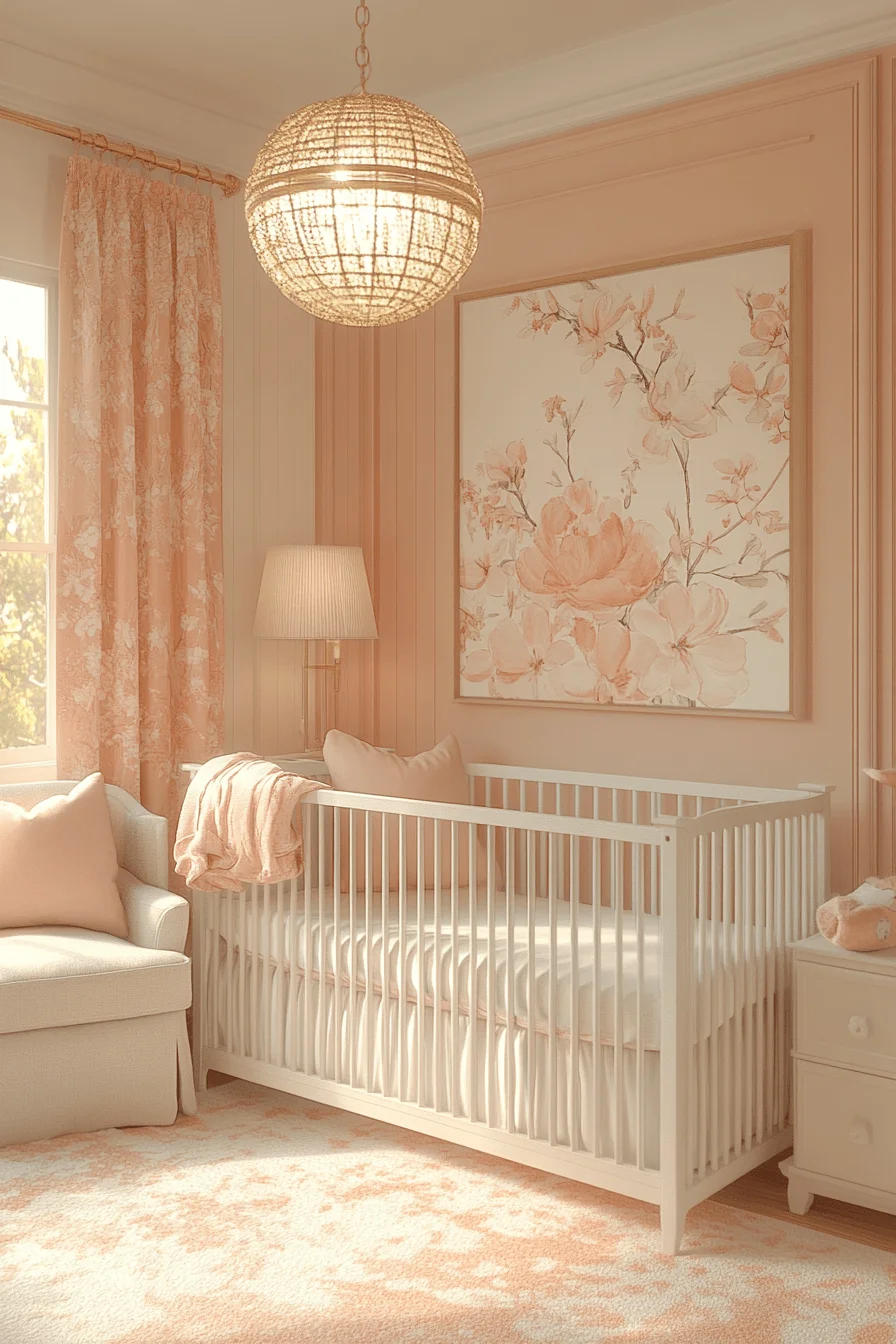 pink boho nursery