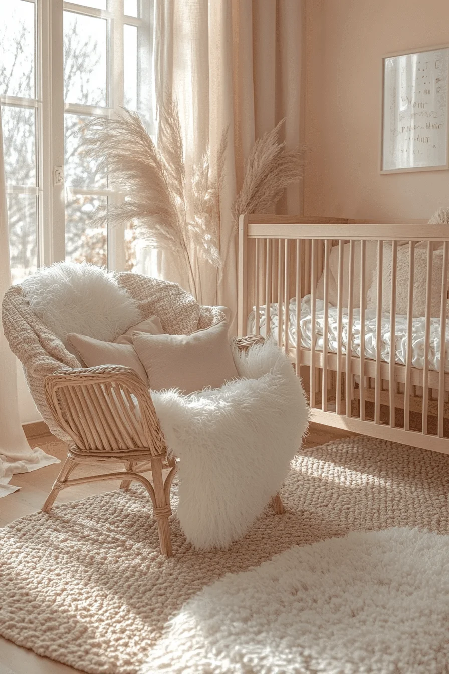 pink boho nursery