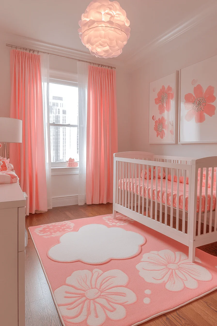 pink boho nursery