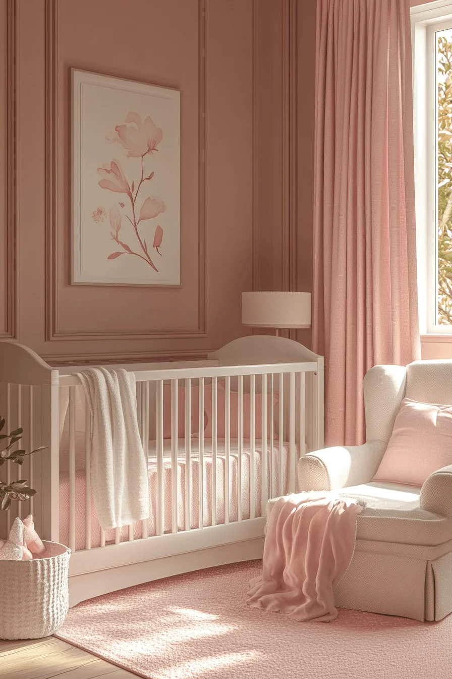pink boho nursery