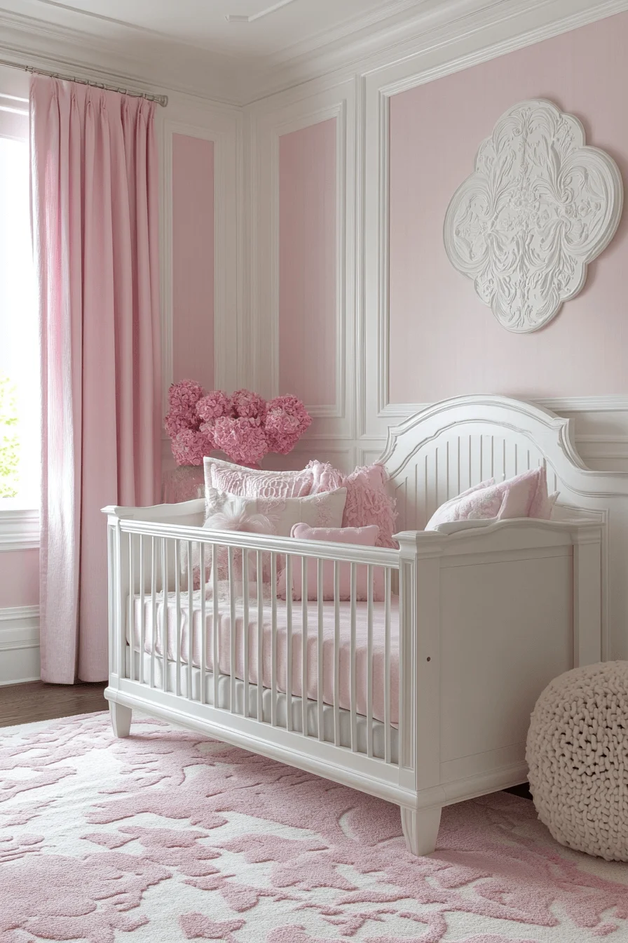 pink boho nursery