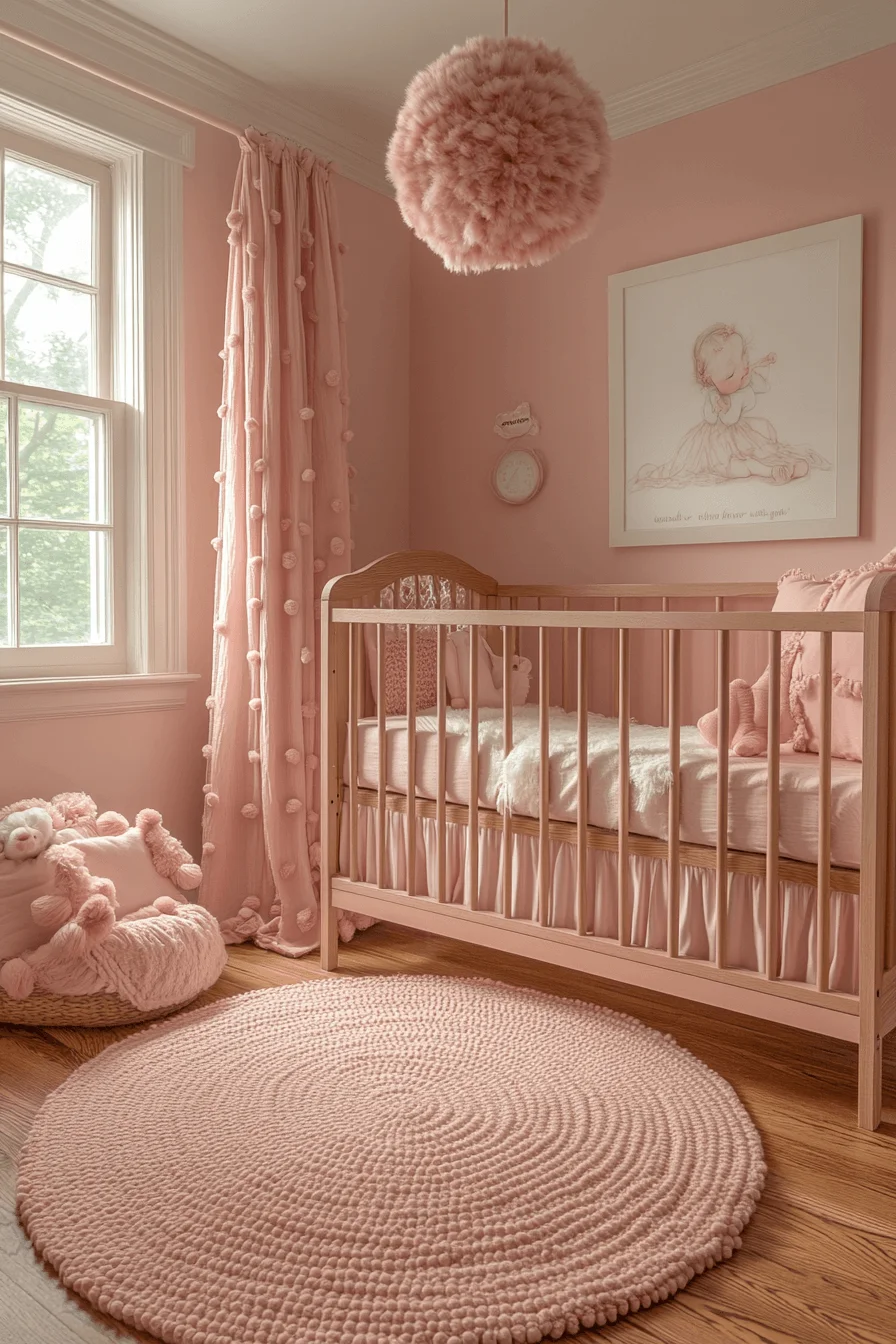 pink boho nursery