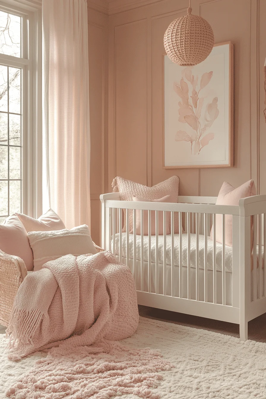 pink boho nursery