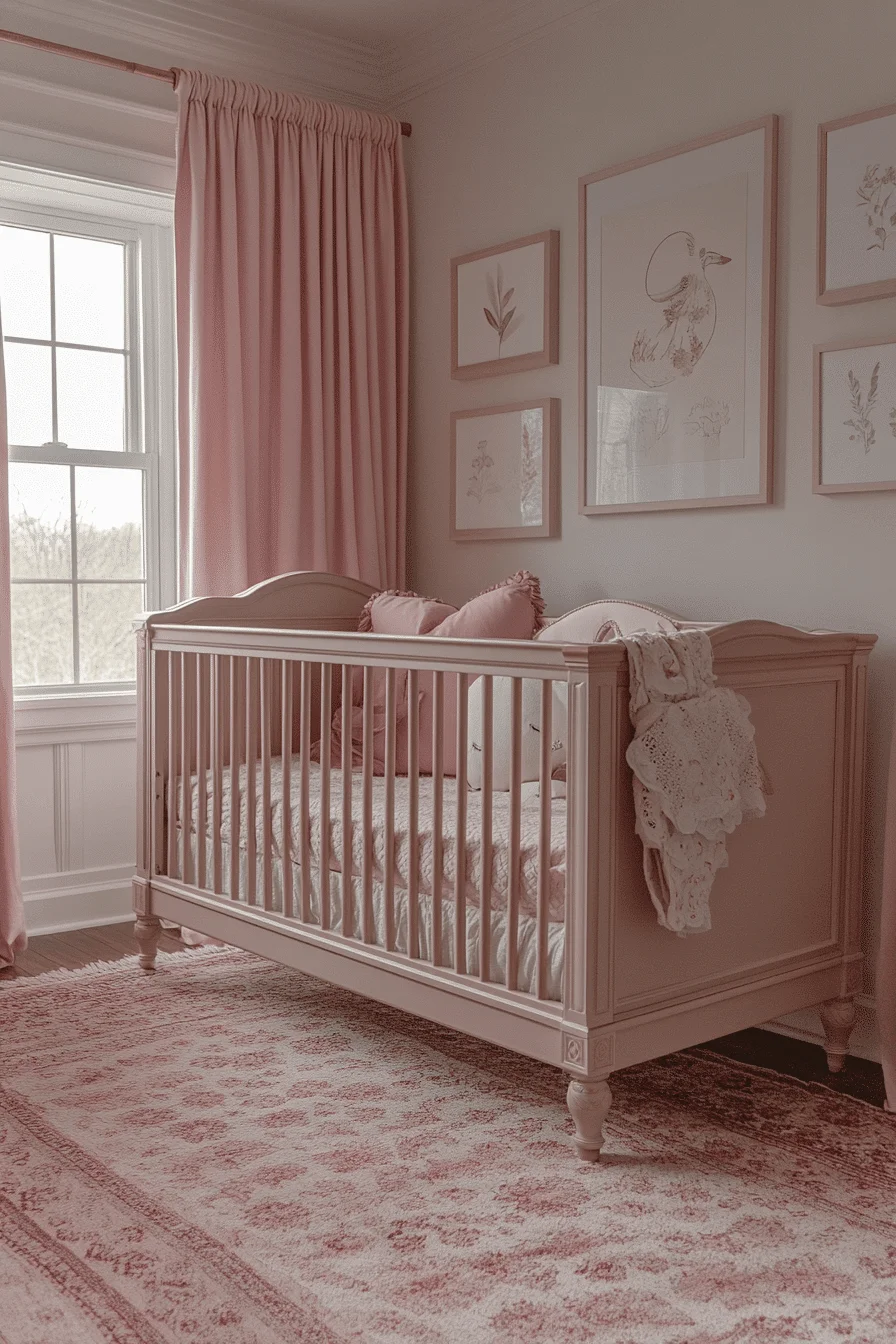pink boho nursery