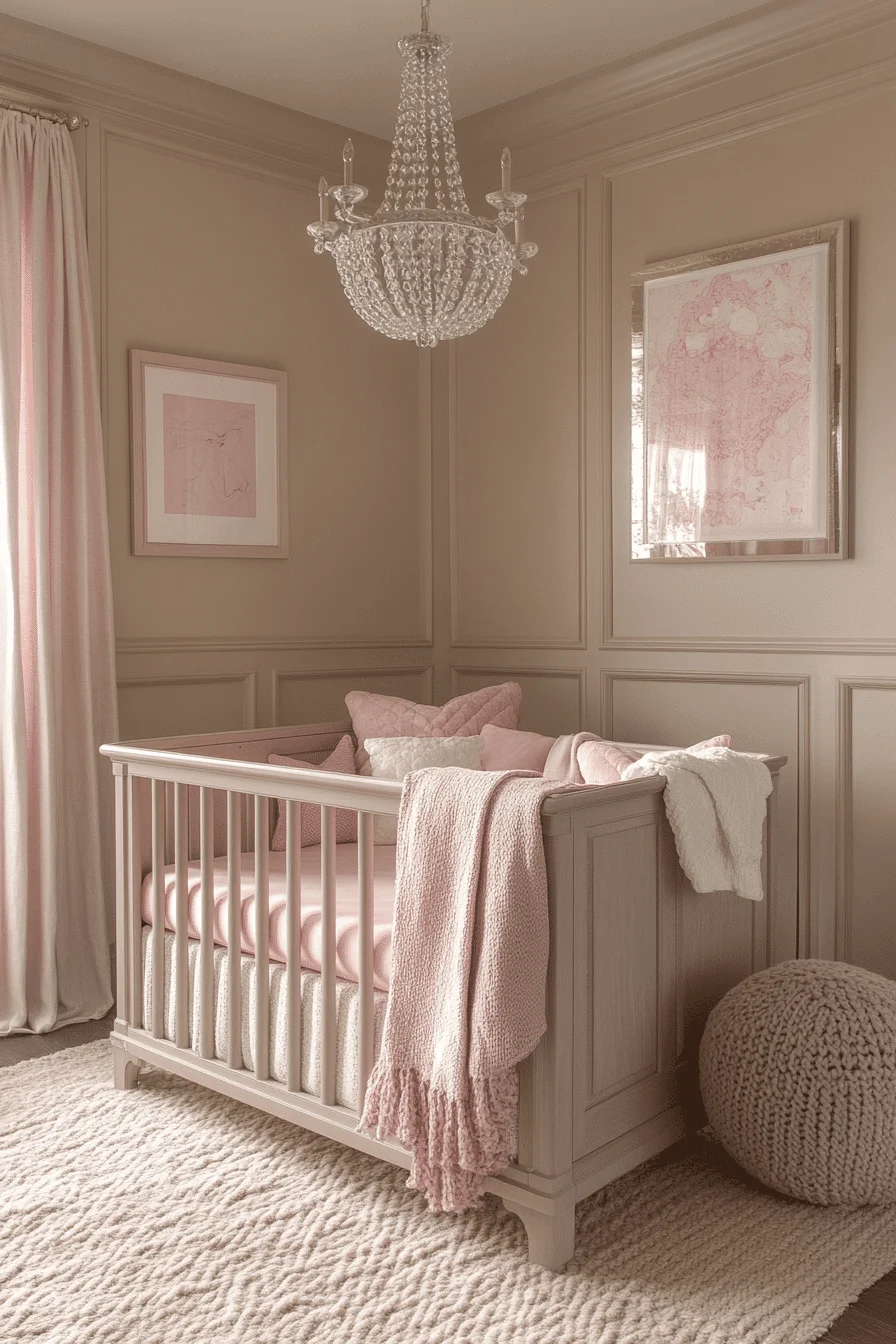 pink boho nursery