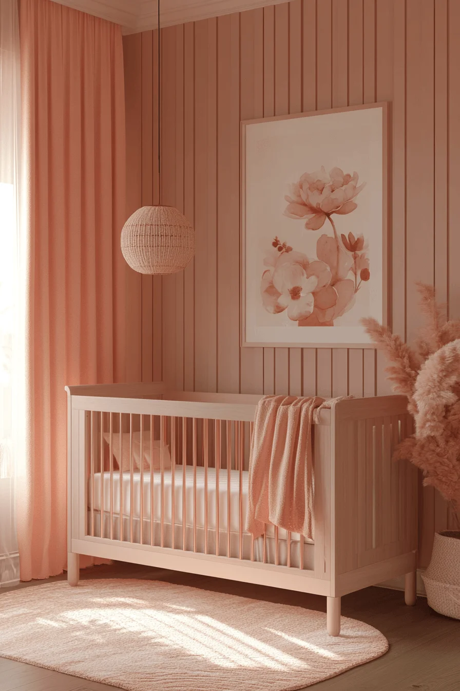 pink boho nursery
