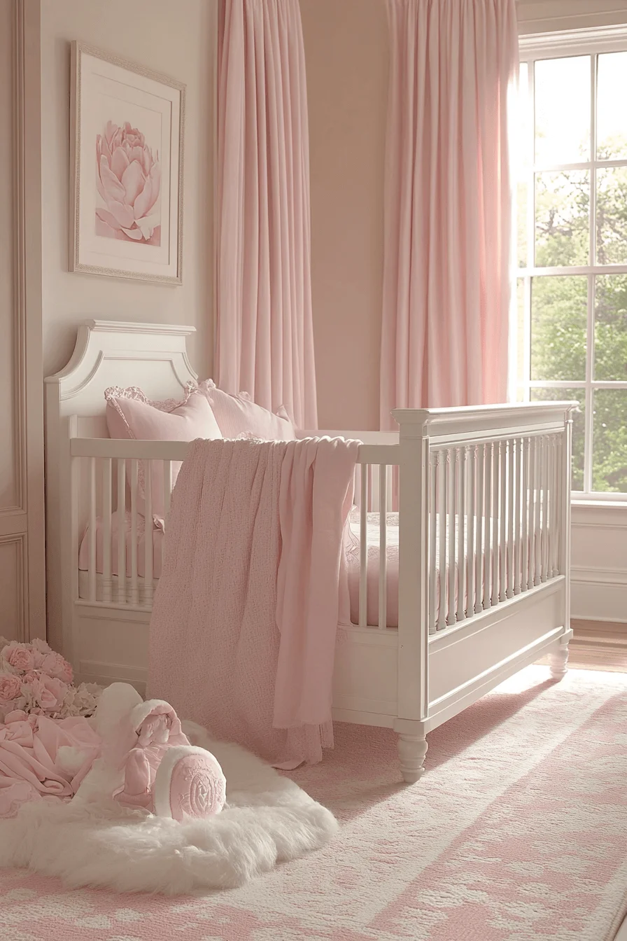 pink boho nursery