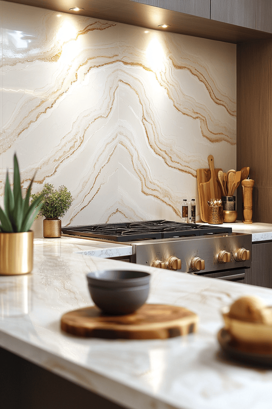 herringbone backsplash