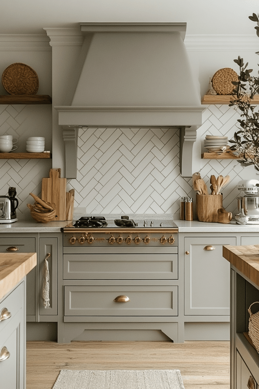 herringbone backsplash