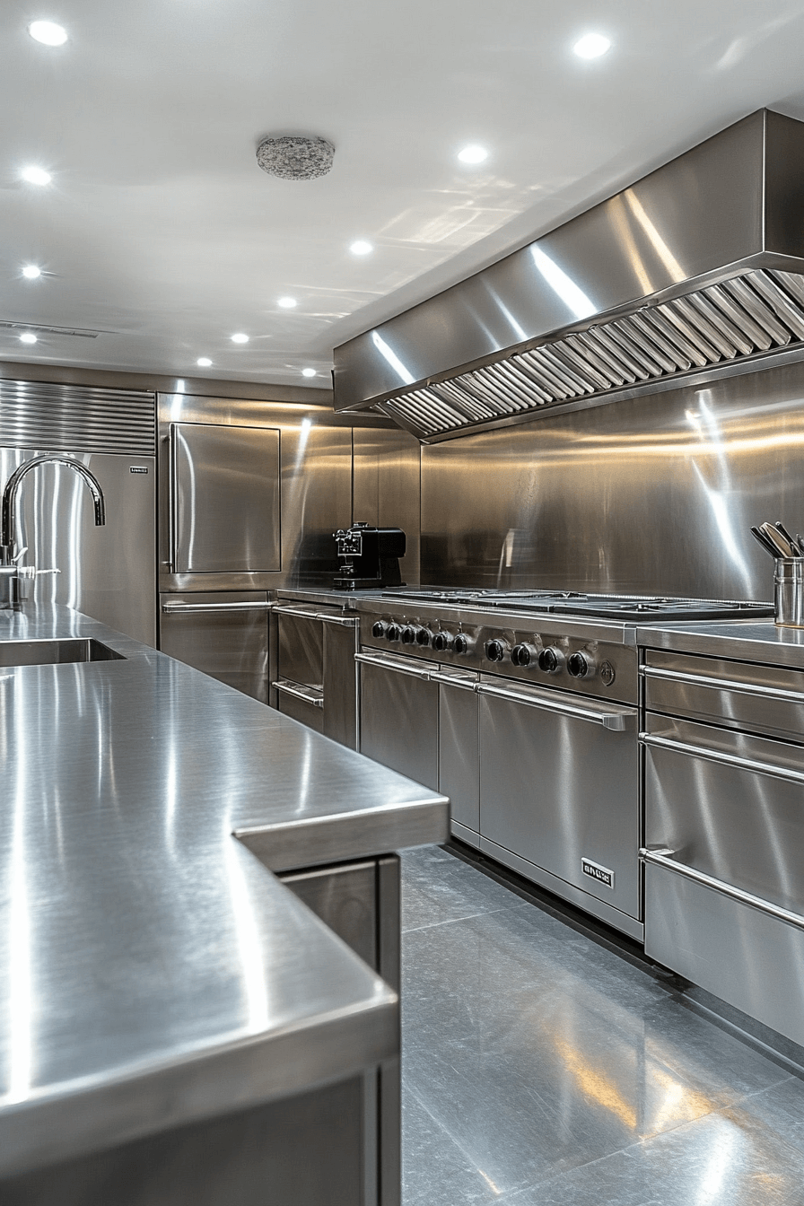 stainless steel kitchen countertops