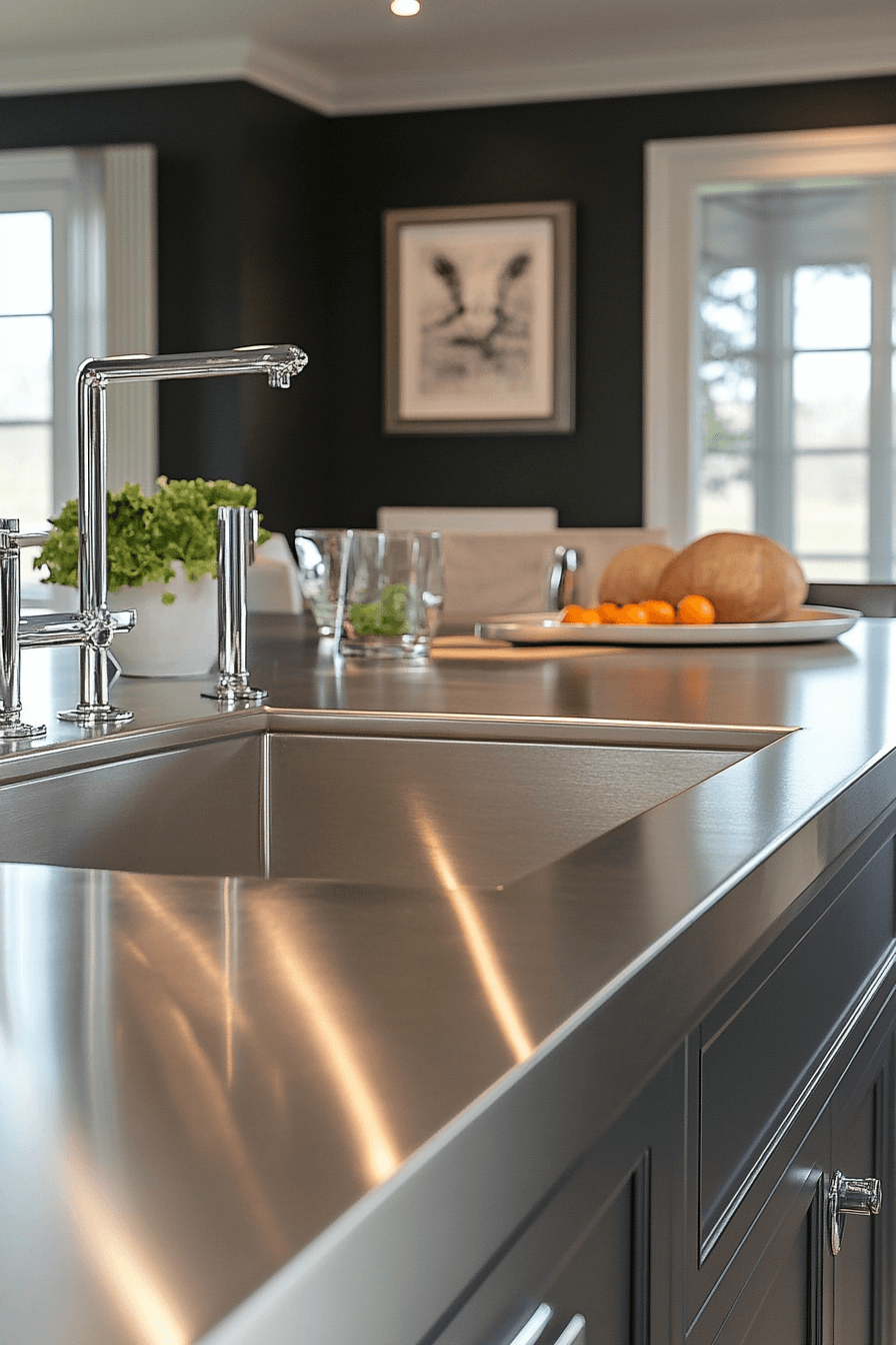 stainless steel kitchen countertops