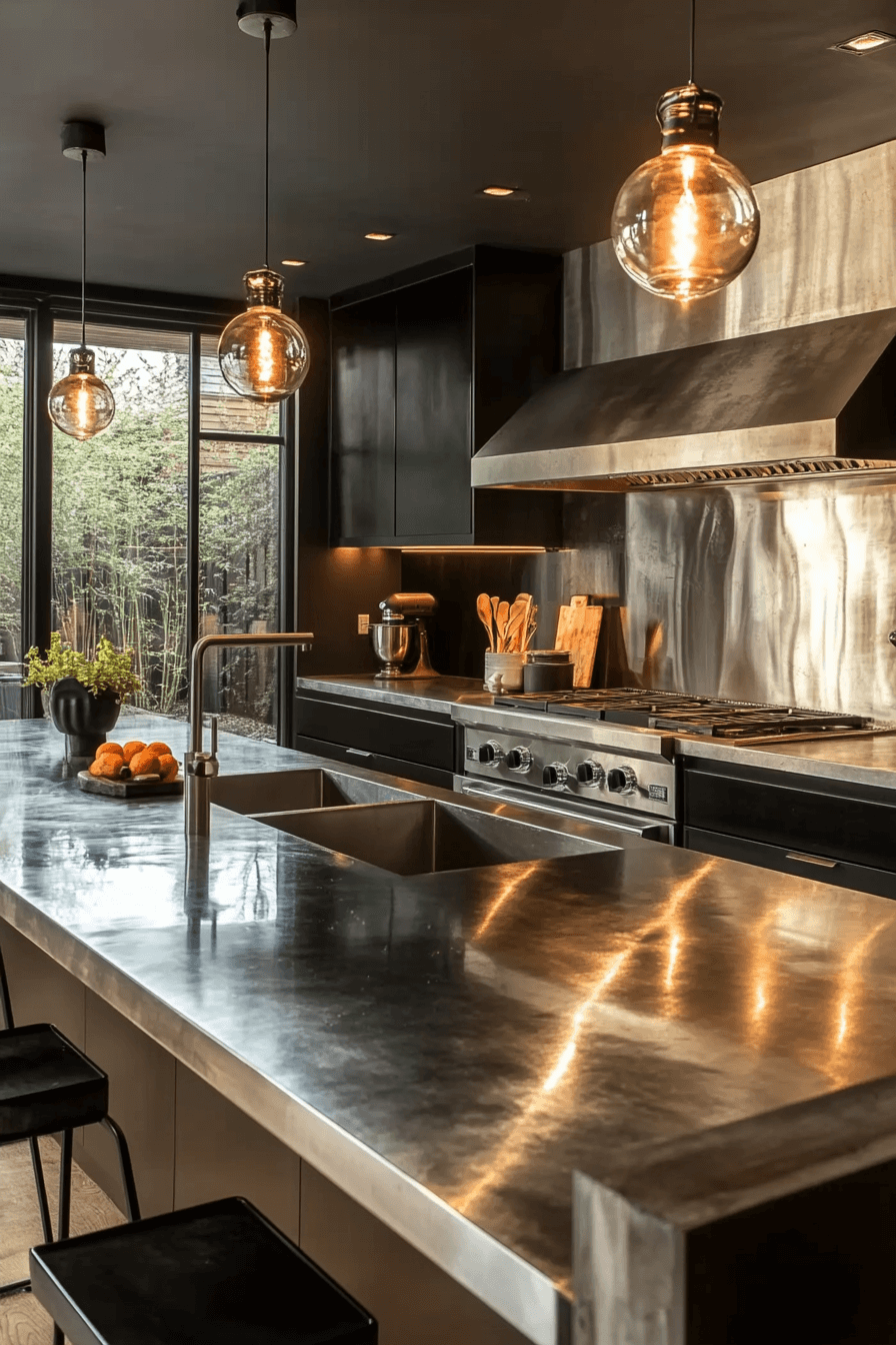 stainless steel kitchen countertops