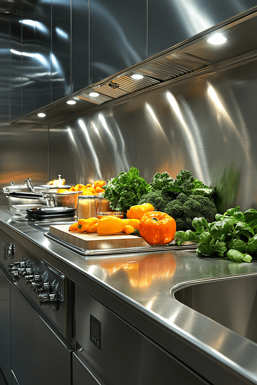 stainless steel kitchen countertops