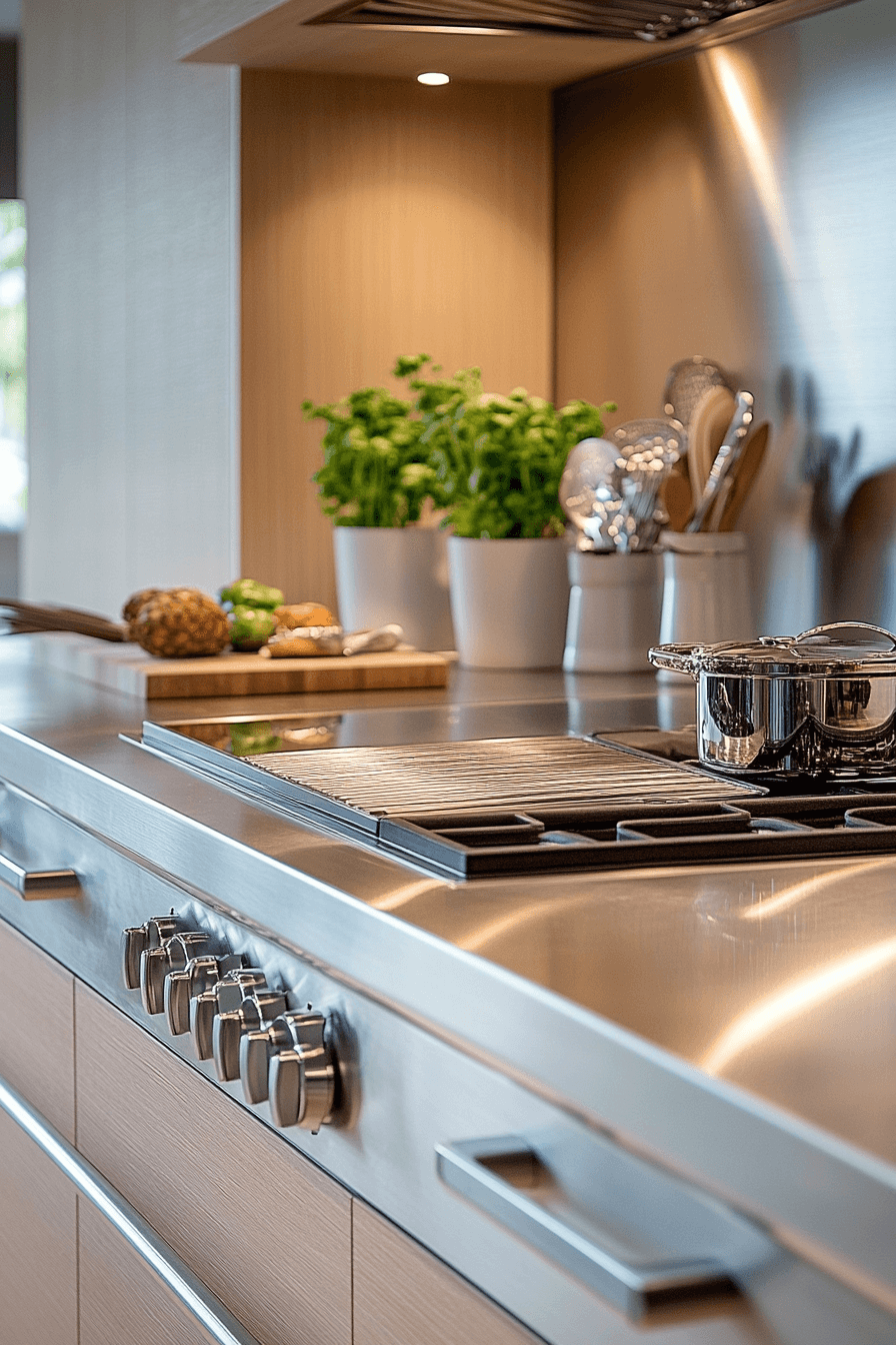 stainless steel kitchen countertops