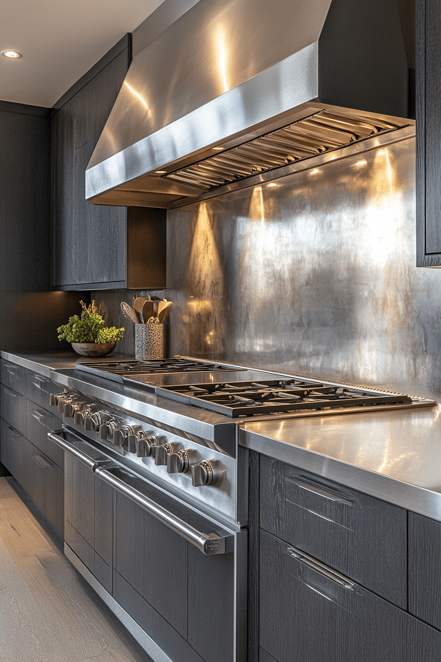 stainless steel kitchen countertops