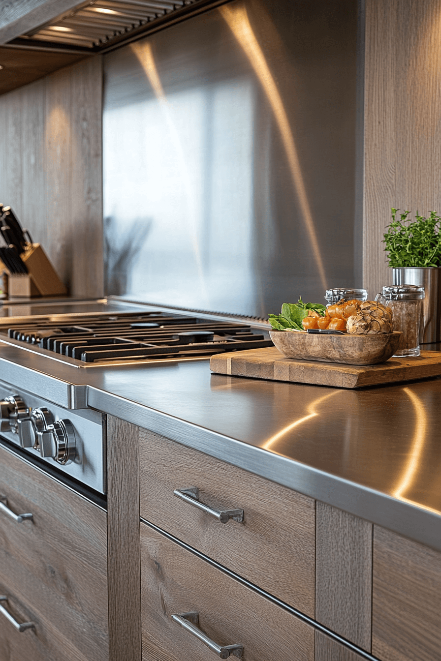 stainless steel kitchen countertops