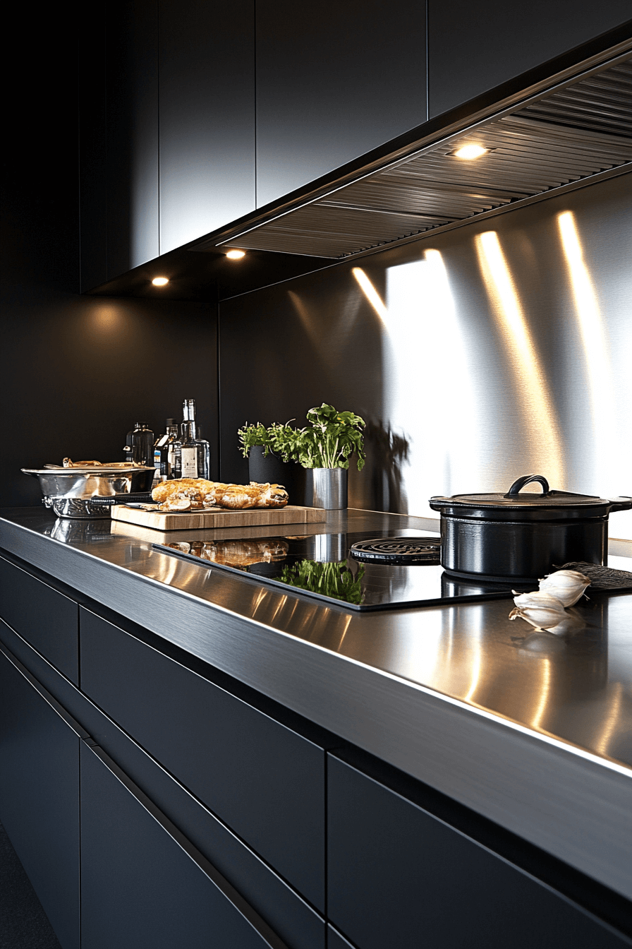 stainless steel kitchen countertops