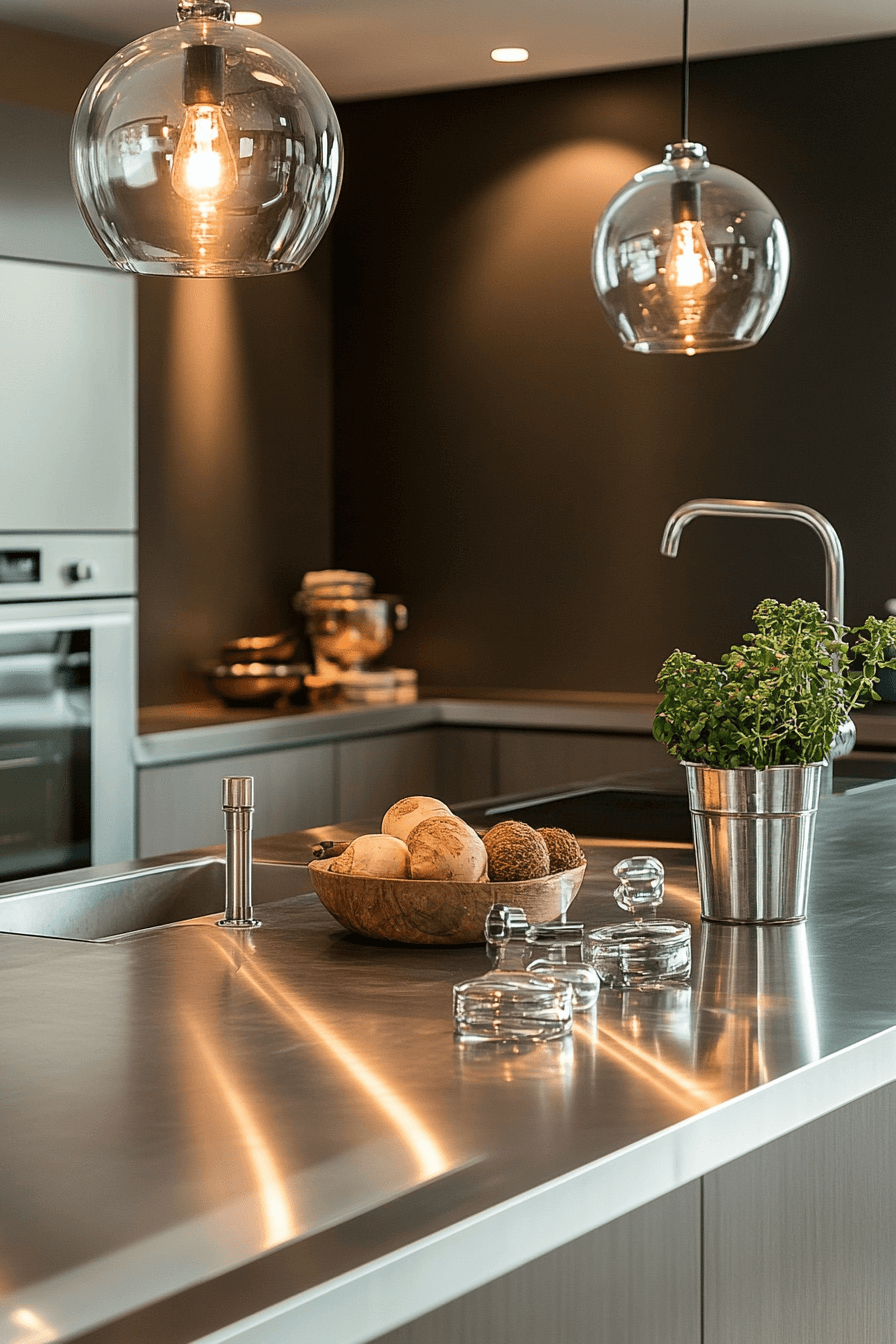 stainless steel kitchen countertops